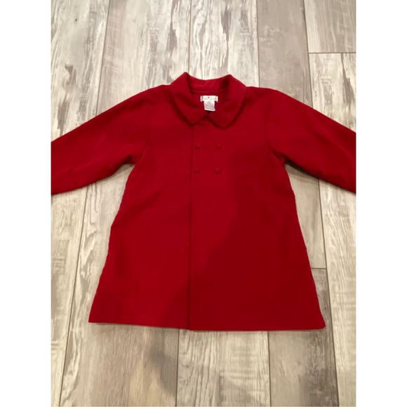 Petit Ami little boys, old fashion, red dressy coat size 4T - Picture 4 of 9